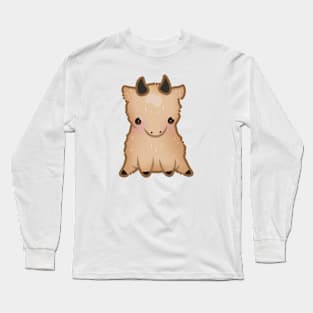 Fluffy Tan Goat Sitting Long Sleeve T-Shirt